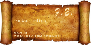 Ferber Edina névjegykártya